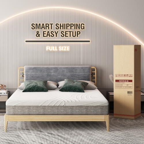 Costway 8" Mattress Gel Infused Memory Foam Medium Firm Bamboo Charcoal