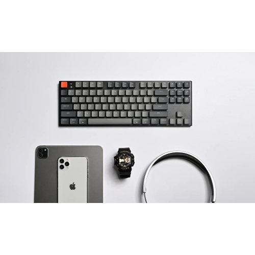 Keychron K1 V2 RGB Wireless Low Profile Mechanical Gaming Keyboard – TKL Layout, Gateron Brown Switches – Compatible with Windows, macOS & Android,