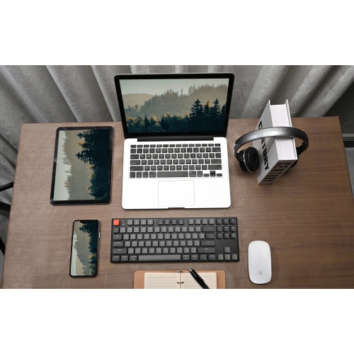 Keychron K1 V2 White LED Wireless Low Profile Mechanical Gaming Keyboard – TKL Layout, Gateron Brown Switches – Compatible with Windows, macOS &