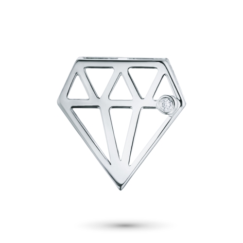 Diamond Shape 22kt Silver Pendant