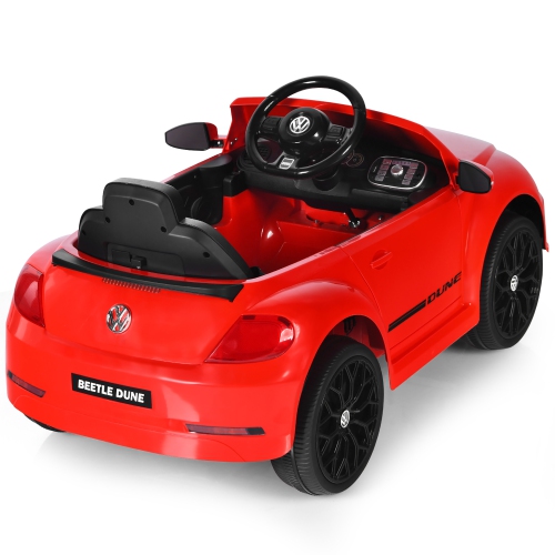 Costway 12V Kids Ride On Car Licensed Volkswagen Beetle w/ Remote Control & Music