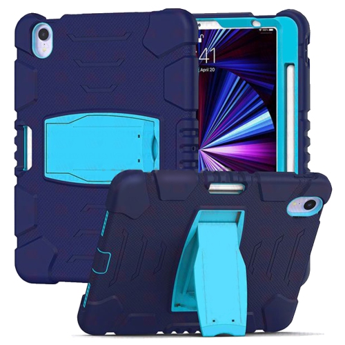 【CSmart】 Shockproof Heavy Duty Rugged Defender Case Kickstand Cover for iPad Mini 6 2021, Navy