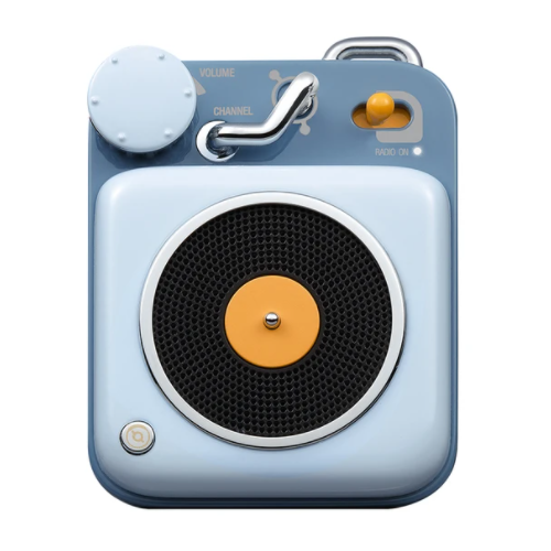 Mini haut-parleur portatif sans fil Bluetooth Button de MUZEN - Bleu baie