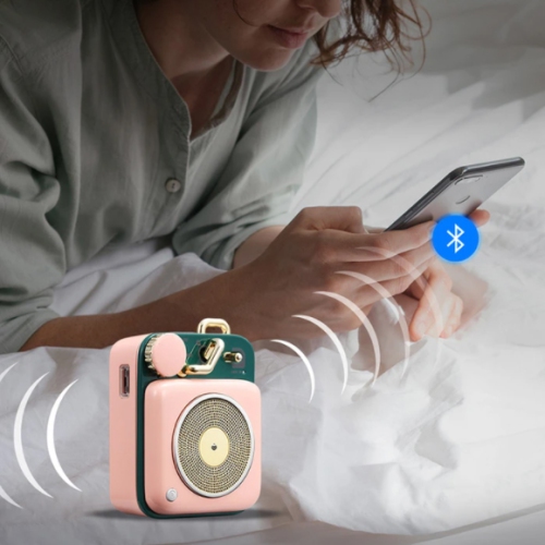 Mini haut-parleur portatif sans fil Bluetooth Button de MUZEN - Bleu baie