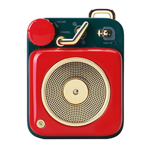 Mini haut-parleur portatif sans fil Bluetooth Button de MUZEN - Rouge