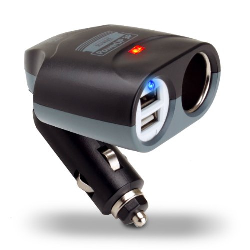 Revive PowerUp 3P universel USB chargeur voiture & DC adaptateur répartiteur W/deux ports USB de chargement