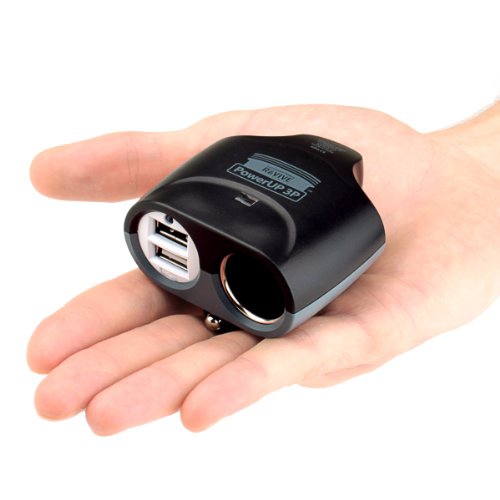 ReVIVE PowerUP 3P Universal USB Car Charger & DC Splitter Adapter w/ Dual USB Rapid Charging Ports – Works With Phones, MP3