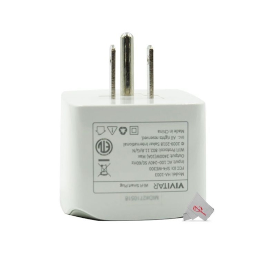 Prise Wi-Fi intelligente sans fil de Vivitar compatible avec Alexa, Echo et Google Home; aucun concentrateur requis