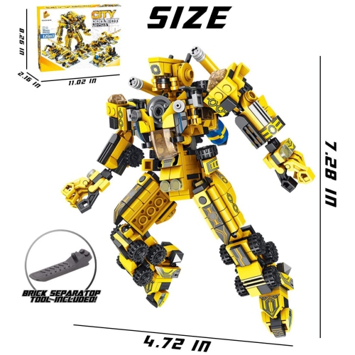 573 PCS Robot Building Blocks Kit, STEM Engineering Building Bricks Construction Toys, Compatible with All Major Brands, Ideal Educational Toy