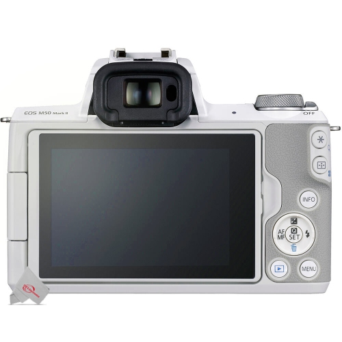 Canon EOS M50 Mark II Mirrorless Digital Camera with 15-45mm Lens (White)
