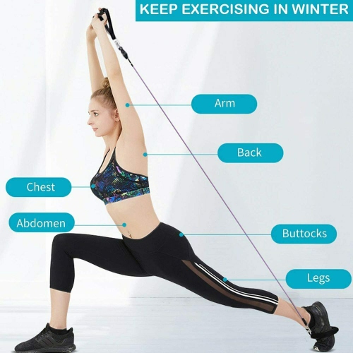 Ensemble de bandes de résistance et d'exercice, bandes d'entraînement avec différents niveaux de résistance pour les sports d'intérieur et