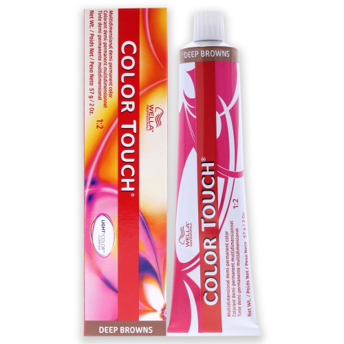 Color Touch Demi-Permanent Color - 4 71 Medium Brown-Brown Ash by Wella for Unisex - 2 oz Hair Color