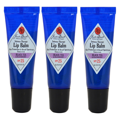JACK BLACK  Intense Therapy Lip Balm Spf 25 - Tea And Berry - Pack Of 3 By Jack for Men - 0.25 OZ Lip Balm