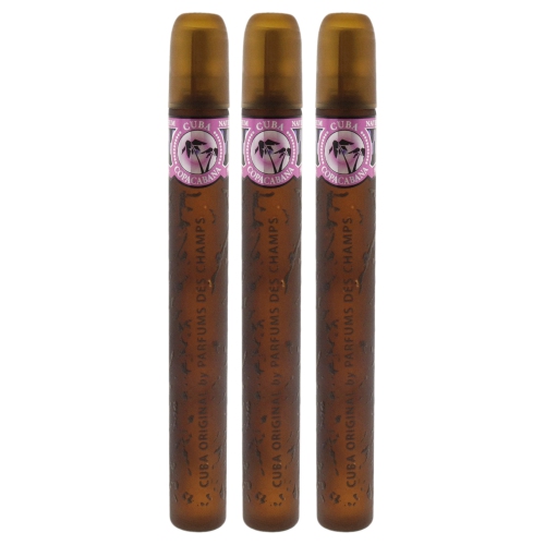 Cuba Brazil Copacabana par Cuba pour femme - Spray EDP - Paquet de 3 1,17 oz