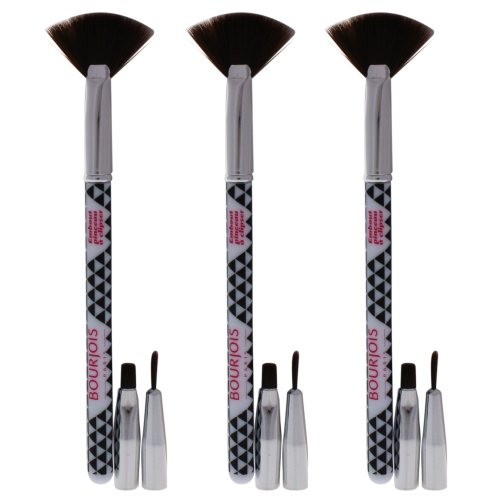 Multi-Brush Nail Art Set by Bourjois for Women - 3 Pc Set Fan Brush, Shader Brush, Liner Brush - Pack of 3