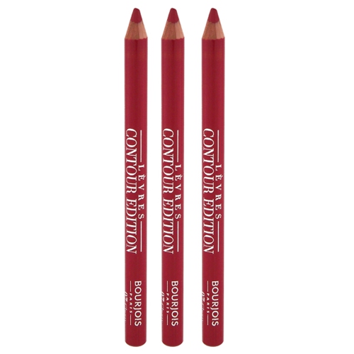 BOURJOIS  Contour Edition Lip Liner - 07 Cherry Boom Boom By for Women - 0.04 OZ Lip Liner - Pack Of 3