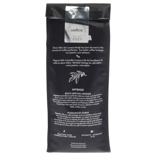 Intenso Dark Roast Ground Coffee by Lavazza for Unisex - 12 oz Coffee
