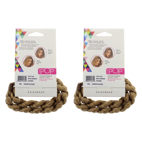 Pop Thick Braid Headband - R25 Ginger Blonde by Hairdo for Women - 1 Pc Hair Band - Pack of 2