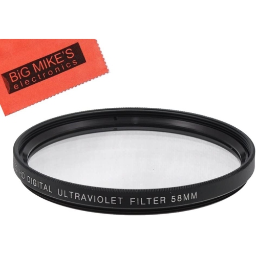 58mm Multi-Coated UV Protective Filter for Fujifilm X-T2, X-T3, X-T10, X-T20 Mirrorless Digital camera with 18-55mm