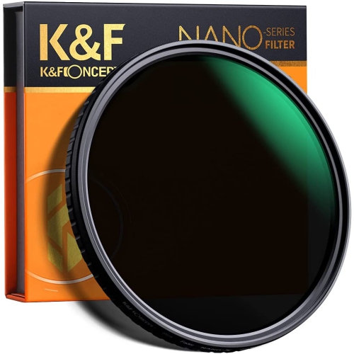 49MM Variable ND Lens Filter ND2 - ND32, Ultra Slim ND Filter Adjustable Neutral Density Filter(ND2-32)