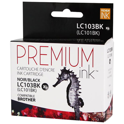 Cartouche d'encre noire Premium Ink compatible avec Brother