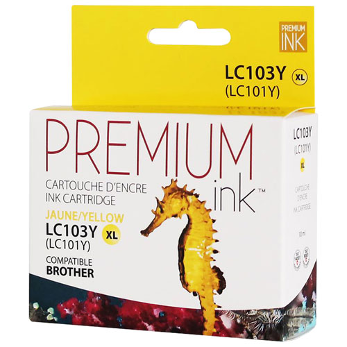 Cartouche d'encre jaune Premium Ink compatible avec Brother