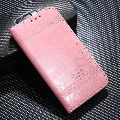 Étui-portefeuille magnétique en cuir avec béquille magnétique à rabat de DORNA pour Galaxy S9 de Samsung - Rose