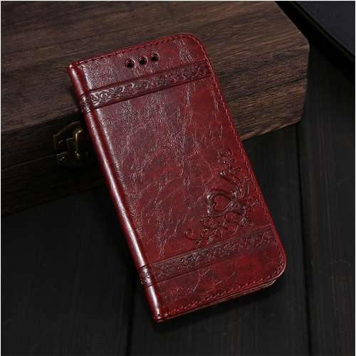 DORNA  Leather Magnetic Wallet Case With Card Slots Kickstand Magnetic Closure Shockproof Flip Folio Book Case Cover for Iphone 12 Pro Max -Brown