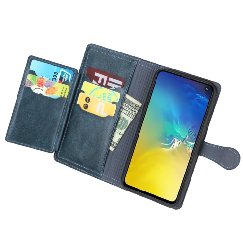 PIERO Leather Zipper Wallet Case Flip Card Holder Stand Phone Cover Premium Leather Flip Cover for iPhone 13 -Cyan