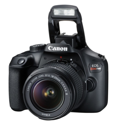 Canon EOS Rebel T100 DSLR Camera w/EF-S 18-55mm f/3.5-5.6 DC III Lens