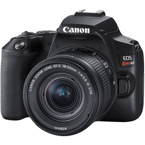Canon EOS Rebel 250D DSLR Camera with 18-55mm Lens (Black) + EOS Bag + Sandisk Ultra 64GB Card + Cleaning Set and More