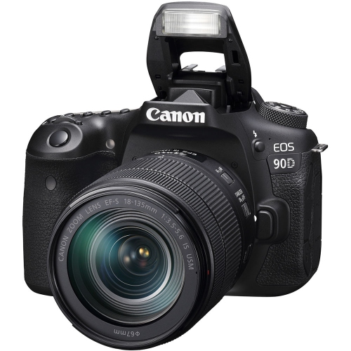 Canon EOS 90D DSLR Camera with 18-135mm Lens, Sigma 18-35mm Lens, Soft Padded Case, Memory Card, and More