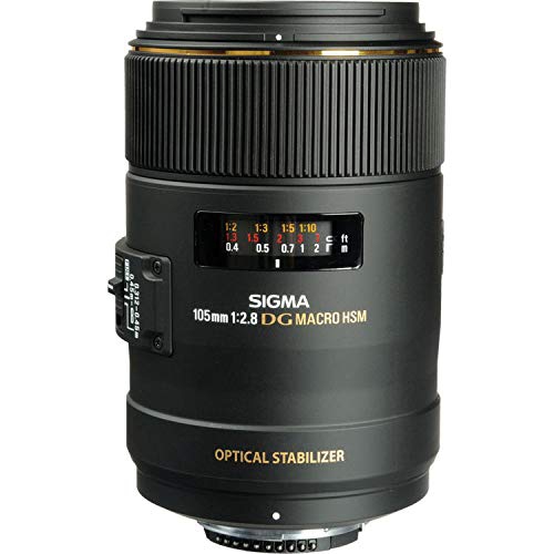 Sigma 105mm f/2.8 EX DG OS HSM Macro Lens for Nikon F Standard Bundle