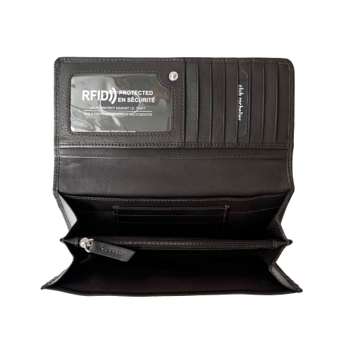 Club Rochelier Expander Clutch Wallet Brown