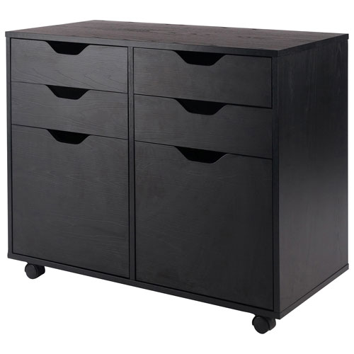 Halifax 4-Drawer Mobile Storage Cabinet - Black