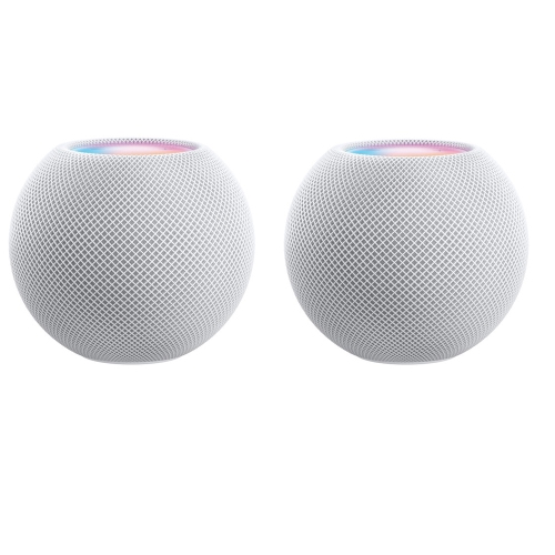 Apple HomePod mini (White) MY5H2LL/A (2 Pack Bundle)