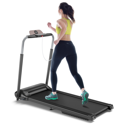 Gymax Folding Treadmill 3.0HP Electric Walking Running Machine w/ LED ...