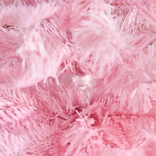 HOMCOM 4FT Artificial Christmas Tree Holiday Xmas Tree Decoration with Automatic Open for Home Party, Pink