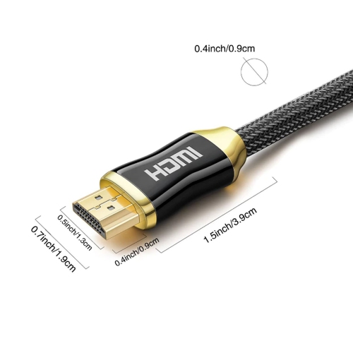 Câble HDMI ultra haute vitesse 4K Câble HDMI 15M Câble HDMI 2.0 18Gbps Compatible Fire TV 4K @ 60Hz, prise en charge 3D, fonction Ethernet, vidéo 4K