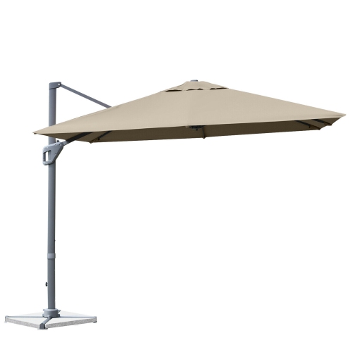 Gymax 10FT Square Offset Patio Umbrella Outdoor Aluminum Cantilever Umbrella