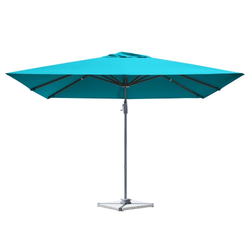 Gymax 10FT Square Offset Patio Umbrella Outdoor Aluminum Cantilever Umbrella
