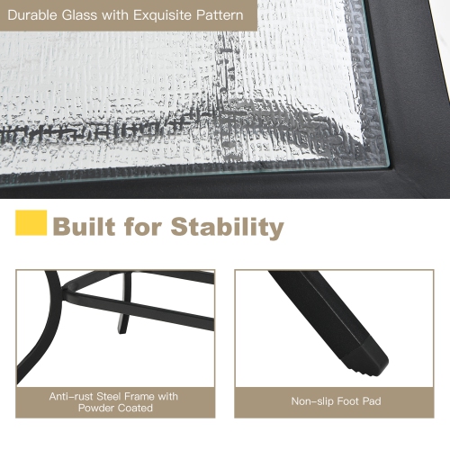 Gymax 2PCS Outdoor Loveseat Set Cushioned Patio Bench Sofa w/ Coffee Table