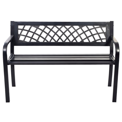 TOPBUY  Antique Steel Bench Patio Garden Chair Porch Cast for Outdoor