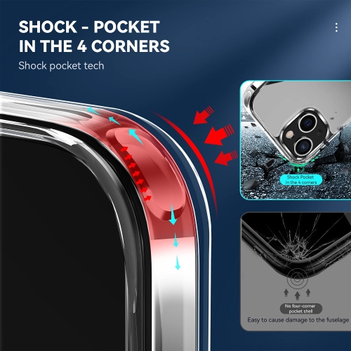 navor Transparent Phone Case Compatible with iPhone 13 6.1-inch Lightweight Anti-Yellowing Scratch-Resistant Slim Fit [Clear]