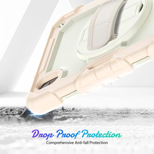 navor Rugged Cover with Screen Protection for iPad Mini 6th Gen 8.3" Rotatable Kickstand Shoulder & Hand Strap Shockproof Heavy Duty Protective Case