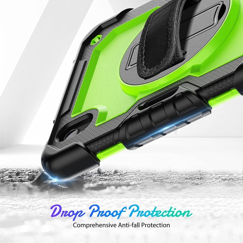 navor Rugged Cover with Screen Protection for iPad Mini 6th Gen 8.3" Rotatable Kickstand Shoulder & Hand Strap Shockproof Heavy Duty Protective Case