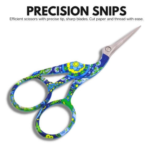 Arolly Retro Style 5.51" Embroidery Scissor with Sharp Blades, Multi-purpose Small Sewing Scissors for Art and Needle Work, Cutting Tools