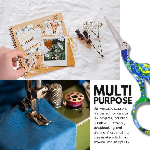 Arolly Retro Style 5.51" Embroidery Scissor with Sharp Blades, Multi-purpose Small Sewing Scissors for Art and Needle Work, Cutting Tools