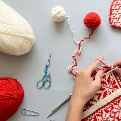 Arolly Retro Style 5.51" Embroidery Scissor with Sharp Blades, Multi-purpose Small Sewing Scissors for Art and Needle Work, Cutting Tools