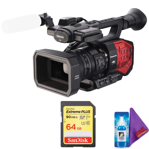PANASONIC  Ag-Dvx200 4K Camcorder With Four Thirds Sensor And Integrated Zoom Lens + Pro Memory Card Bundle